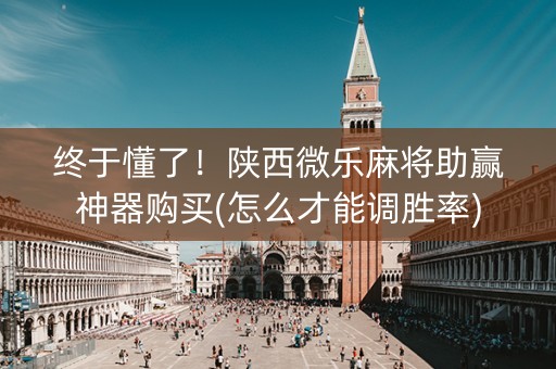 终于懂了！陕西微乐麻将助赢神器购买(怎么才能调胜率)