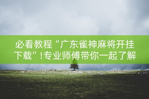 必看教程“广东雀神麻将开挂下载”!专业师傅带你一起了解（详细教程）-知乎