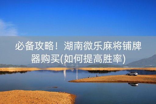 必备攻略！湖南微乐麻将铺牌器购买(如何提高胜率)