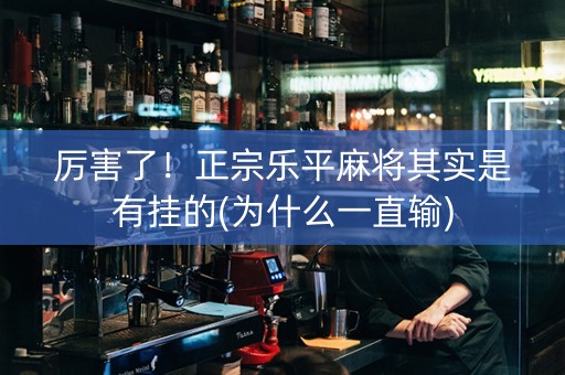 厉害了！正宗乐平麻将其实是有挂的(为什么一直输)