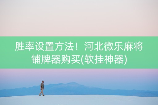 胜率设置方法！河北微乐麻将铺牌器购买(软挂神器)