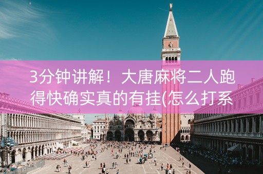 3分钟讲解！大唐麻将二人跑得快确实真的有挂(怎么打系统才能给好牌)
