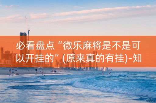必看盘点“微乐麻将是不是可以开挂的”(原来真的有挂)-知乎