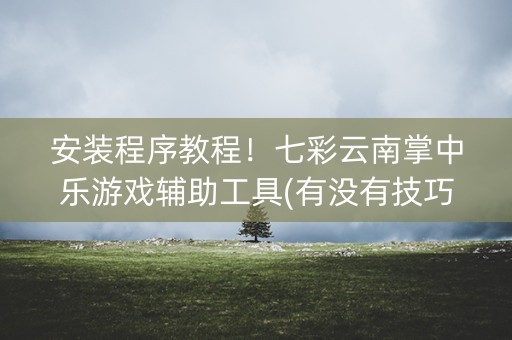 安装程序教程！七彩云南掌中乐游戏辅助工具(有没有技巧)