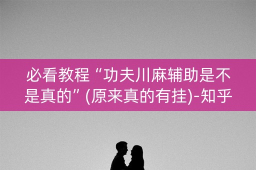 必看教程“功夫川麻辅助是不是真的”(原来真的有挂)-知乎
