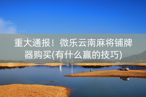 重大通报！微乐云南麻将铺牌器购买(有什么赢的技巧)
