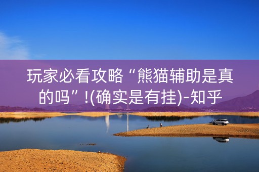 玩家必看攻略“熊猫辅助是真的吗”!(确实是有挂)-知乎