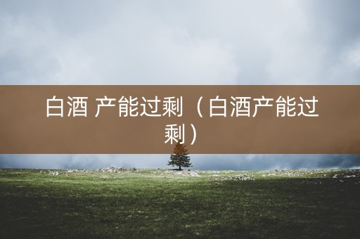 白酒 产能过剩（白酒产能过剩）