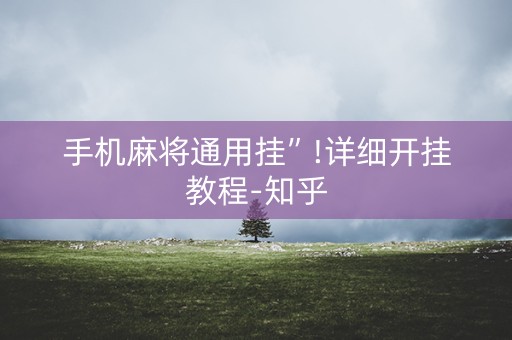 手机麻将通用挂”!详细开挂教程-知乎
