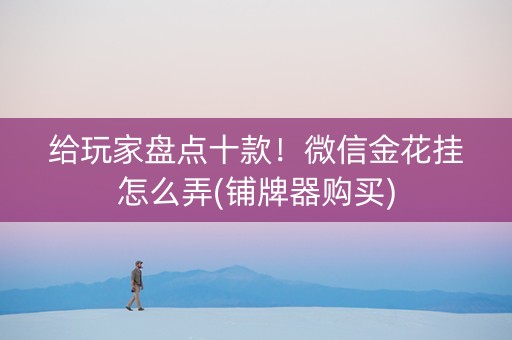 给玩家盘点十款！微信金花挂怎么弄(铺牌器购买)