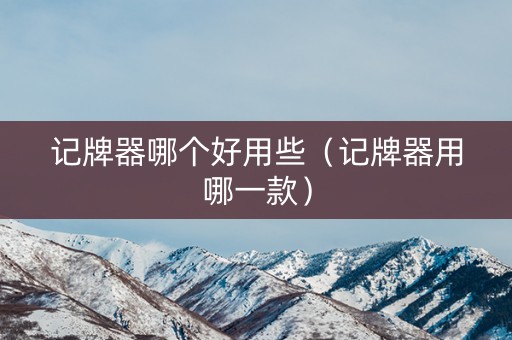 记牌器哪个好用些（记牌器用哪一款）