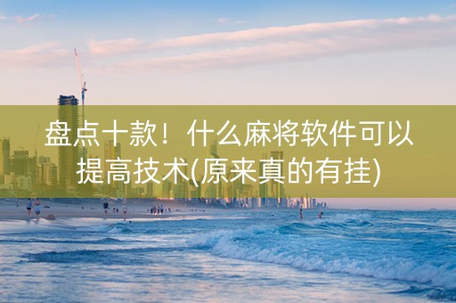 盘点十款！什么麻将软件可以提高技术(原来真的有挂)