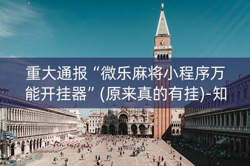 重大通报“微乐麻将小程序万能开挂器”(原来真的有挂)-知乎