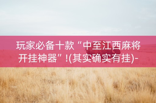 玩家必备十款“中至江西麻将开挂神器”!(其实确实有挂)-知乎