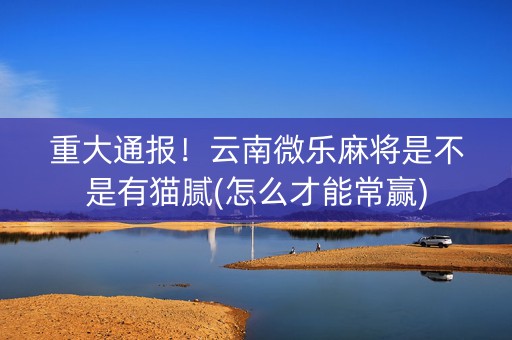 重大通报！云南微乐麻将是不是有猫腻(怎么才能常赢)