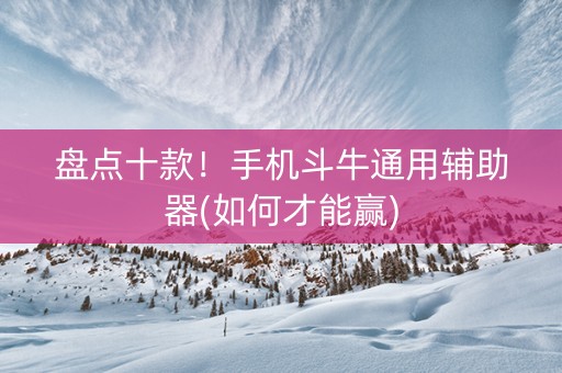 盘点十款！手机斗牛通用辅助器(如何才能赢)