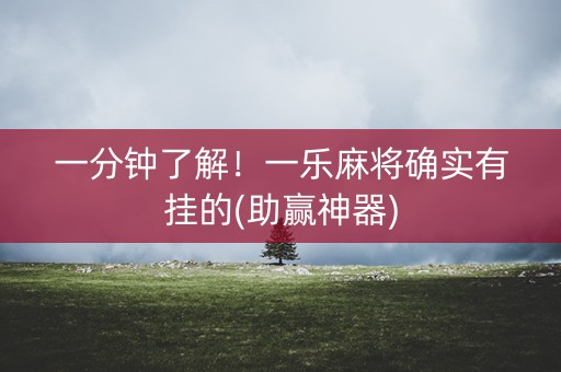 一分钟了解！一乐麻将确实有挂的(助赢神器)