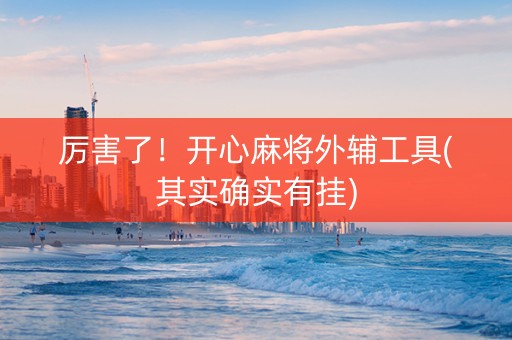 厉害了！开心麻将外辅工具(其实确实有挂)