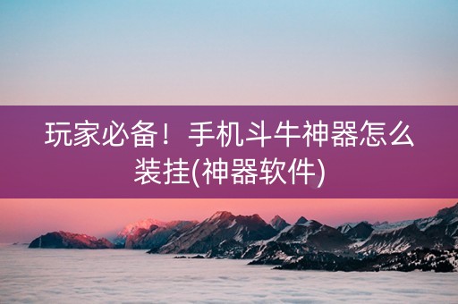 玩家必备！手机斗牛神器怎么装挂(神器软件)