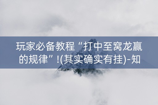 玩家必备教程“打中至窝龙赢的规律”!(其实确实有挂)-知乎