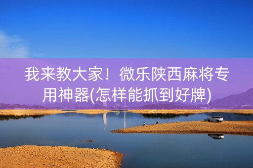 我来教大家！微乐陕西麻将专用神器(怎样能抓到好牌)