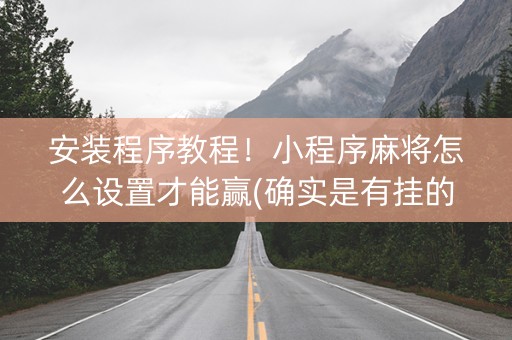 安装程序教程！小程序麻将怎么设置才能赢(确实是有挂的)