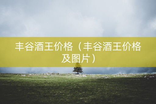 丰谷酒王价格（丰谷酒王价格及图片）