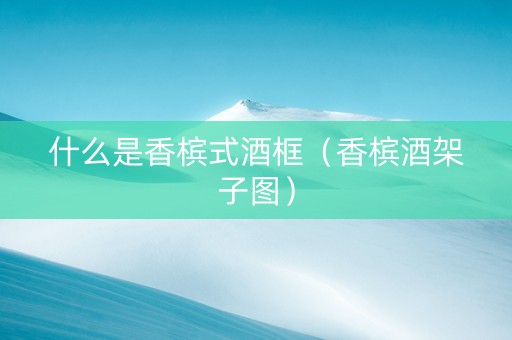 什么是香槟式酒框（香槟酒架子图）