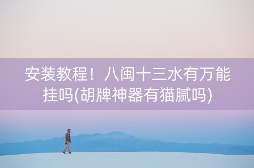 安装教程！八闽十三水有万能挂吗(胡牌神器有猫腻吗)