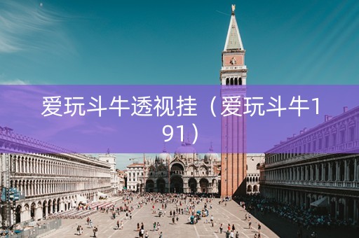 爱玩斗牛透视挂（爱玩斗牛191）