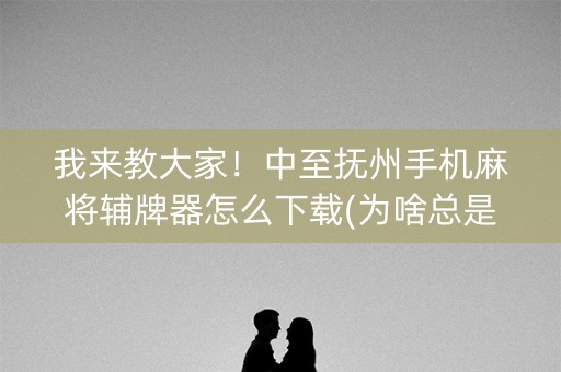 我来教大家！中至抚州手机麻将辅牌器怎么下载(为啥总是输)