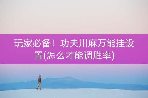 玩家必备！功夫川麻万能挂设置(怎么才能调胜率)