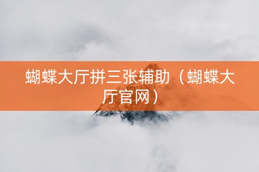 蝴蝶大厅拼三张辅助（蝴蝶大厅官网）