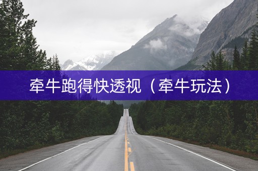 牵牛跑得快透视（牵牛玩法）