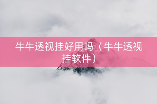 牛牛透视挂好用吗（牛牛透视挂软件）