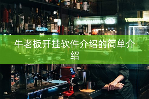 牛老板开挂软件介绍的简单介绍