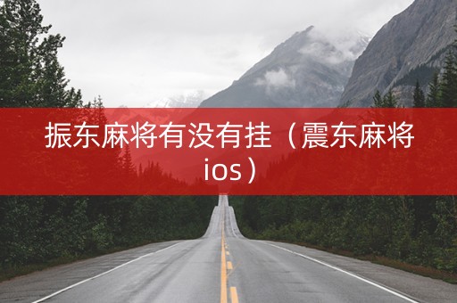 振东麻将有没有挂（震东麻将ios）