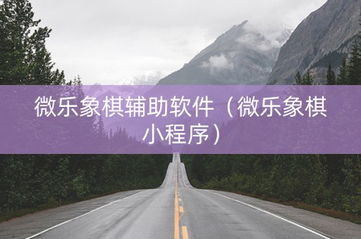 微乐象棋辅助软件（微乐象棋小程序）