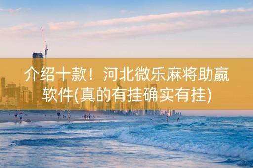 介绍十款！河北微乐麻将助赢软件(真的有挂确实有挂)