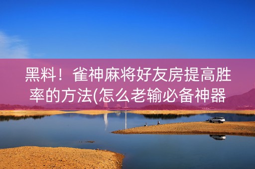 黑料！雀神麻将好友房提高胜率的方法(怎么老输必备神器)