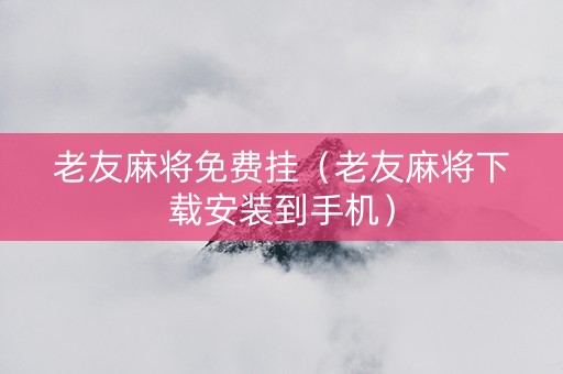 老友麻将免费挂（老友麻将下载安装到手机）