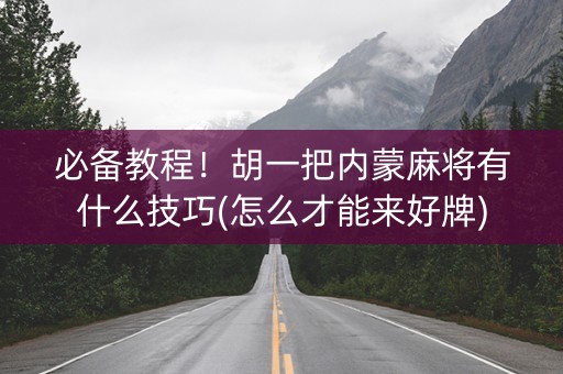 必备教程！胡一把内蒙麻将有什么技巧(怎么才能来好牌)