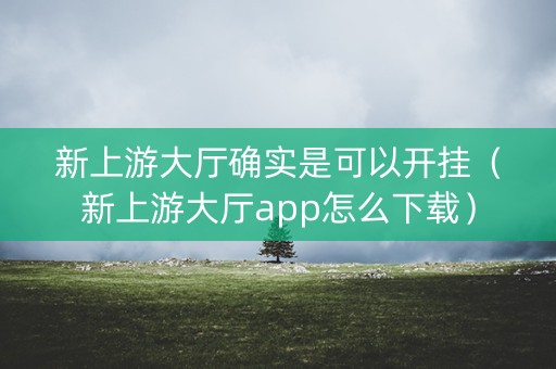 新上游大厅确实是可以开挂（新上游大厅app怎么下载）