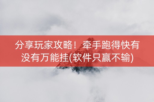 分享玩家攻略！牵手跑得快有没有万能挂(软件只赢不输)
