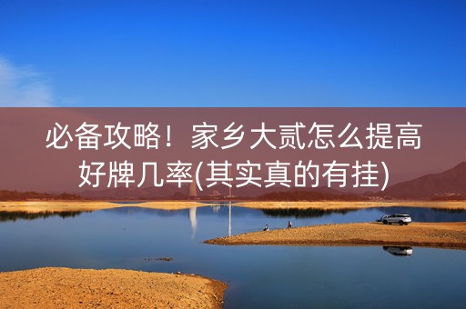 必备攻略！家乡大贰怎么提高好牌几率(其实真的有挂)