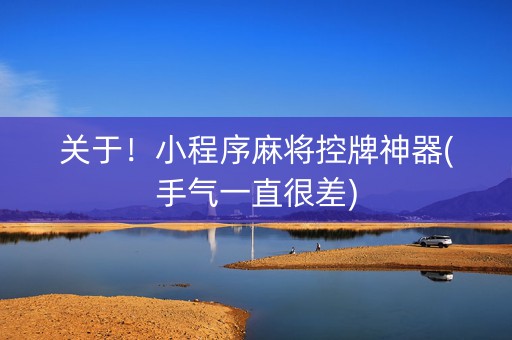 关于！小程序麻将控牌神器(手气一直很差)
