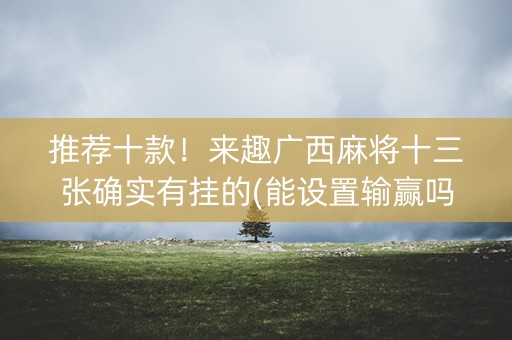 推荐十款！来趣广西麻将十三张确实有挂的(能设置输赢吗)