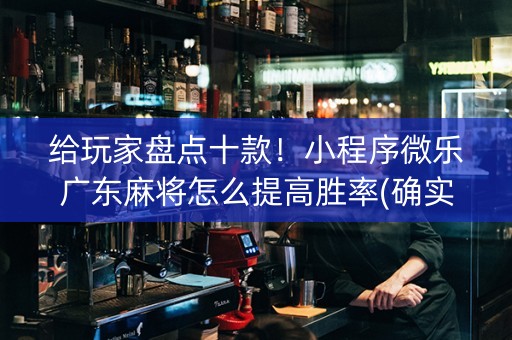 给玩家盘点十款！小程序微乐广东麻将怎么提高胜率(确实真有挂)