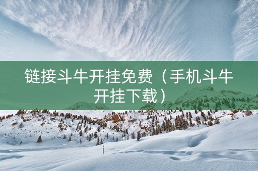 链接斗牛开挂免费（手机斗牛开挂下载）