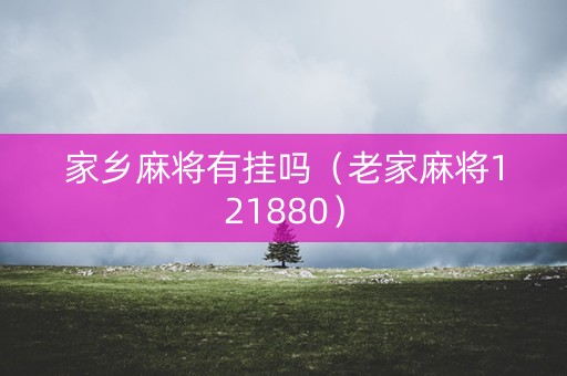 家乡麻将有挂吗（老家麻将121880）